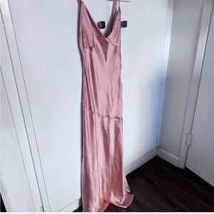 Vintage Boutique Pink Silk Maxi Dress, excellent condition worn once